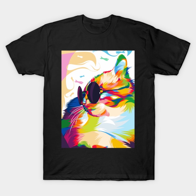 aesthetic cat T-Shirt by ZeekayID